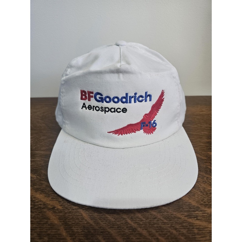 Vintage BF Goodrich Aerospace F-16 Hat Cap Snap Back Embroidered Mens One Size‎